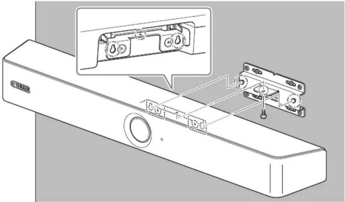 YAMAHA CS800 - 단계에서 설치한 브래킷에 장치를 걸어 놓습니다. - 1