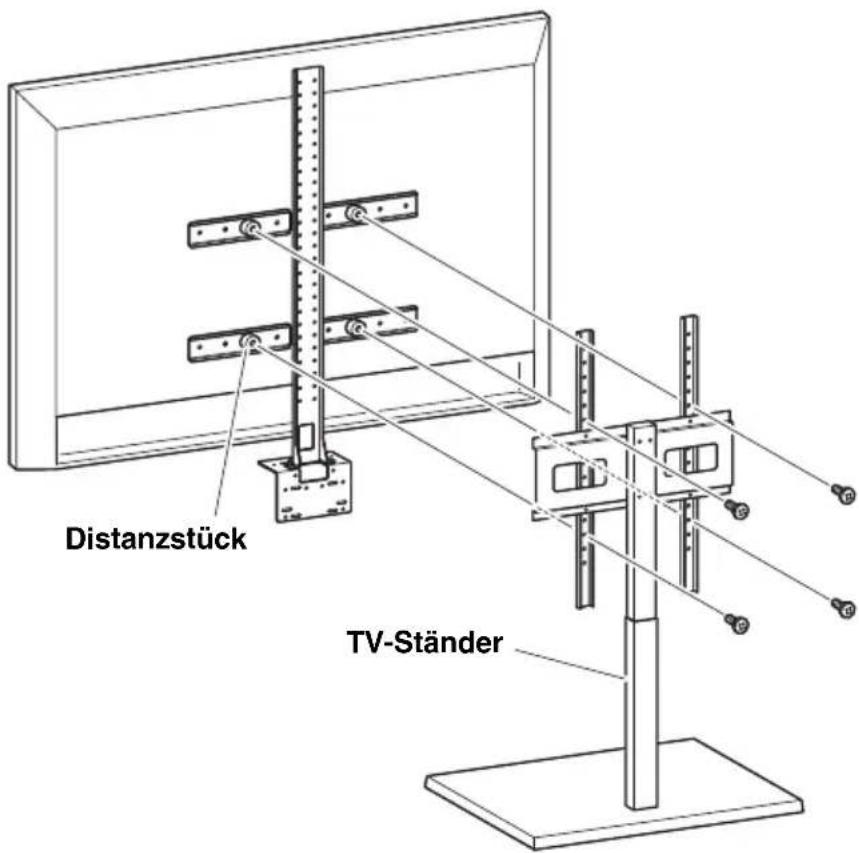 YAMAHA CS800 - Bringen Sie den TV-Ständer an. - 1