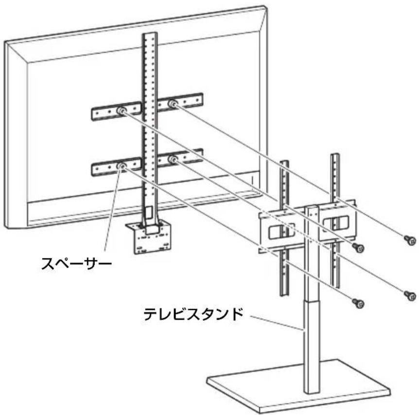 YAMAHA CS800 - テレビスタンドに取り付ける - 1