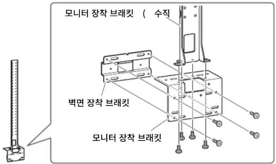 YAMAHA CS800 - 모니터 장착 브래킷 (수직), 모니터 장착 브래킷 (벽걸이 브래킷에 장착용) 및 벽걸이 브래킷에 포함된 나사를 사용하여 부착합니다. - 1