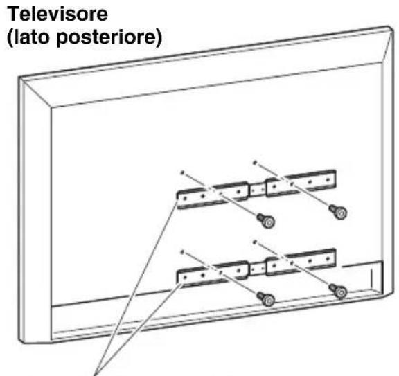 YAMAHA CS800 - Fissare la staffa di montaggio del monitor (verticale), la staffa di montaggio del monitor (per il montaggio su una staffa di montaggio su parete) e la staffa di montaggio su parete tramite le viti incluse con le stesse. - 2
