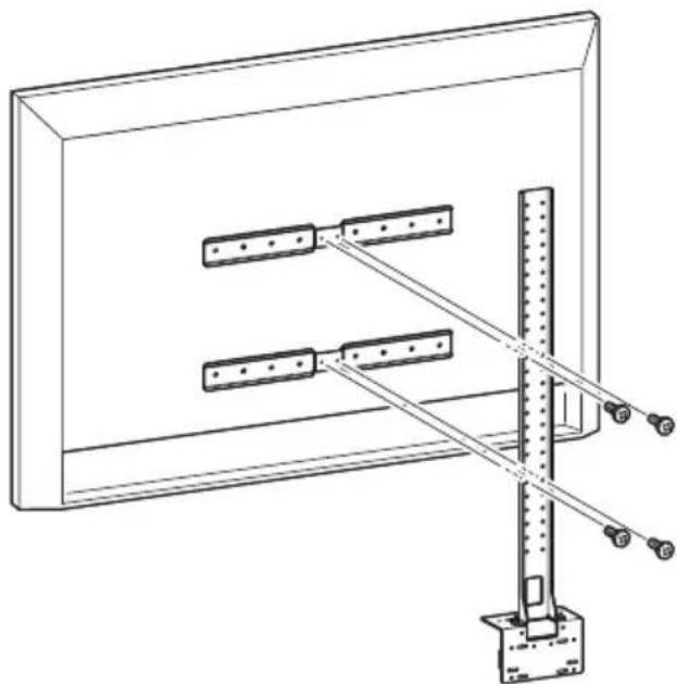 YAMAHA CS800 - Fixez le support de montage pour moniteur (vertical), le support de montage pour moniteur (pour le montage sur le support de montage mural) et le support de montage mural avec les vis de montage fournies avec ces éléments. - 3