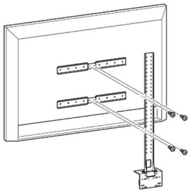 YAMAHA CS800 - スクリーンマウントブラケット（縦向き）とスクリーンマウントブラケット（ウォールマウントブラケット取り付け部品）、ウォールマウントブラケットを同梱のネジで取り付ける - 3