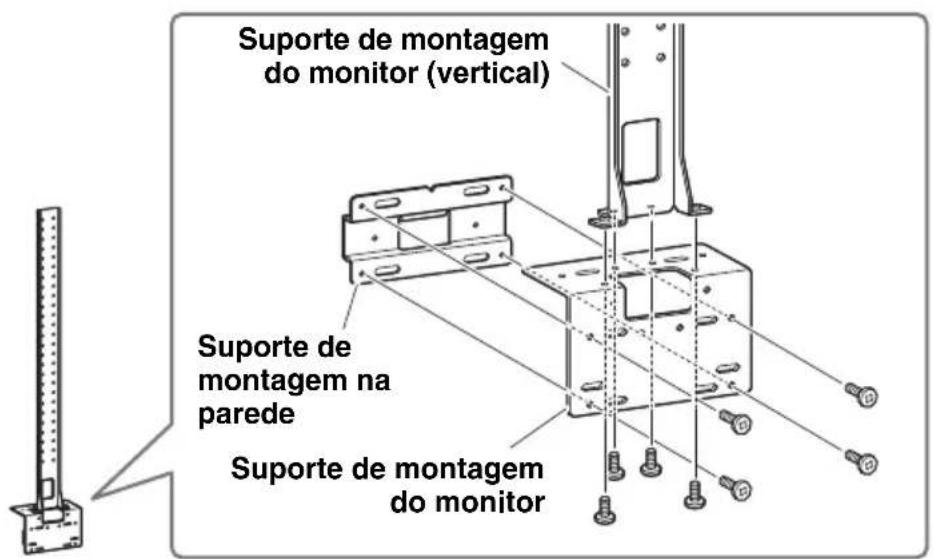 YAMAHA CS800 - Instalando o suporte de montagem do monitor (VESA) - 1
