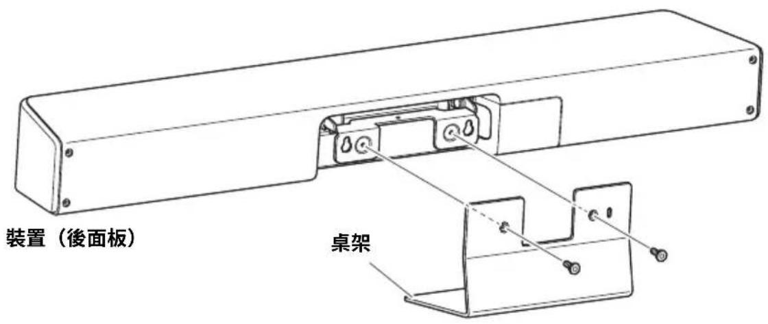 YAMAHA CS800 - 使用隨附的螺絲將桌架裝到裝置。 - 1