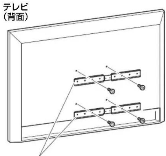 YAMAHA CS800 - スクリーンマウントブラケット（縦向き）とスクリーンマウントブラケット（ウォールマウントブラケット取り付け部品）、ウォールマウントブラケットを同梱のネジで取り付ける - 2