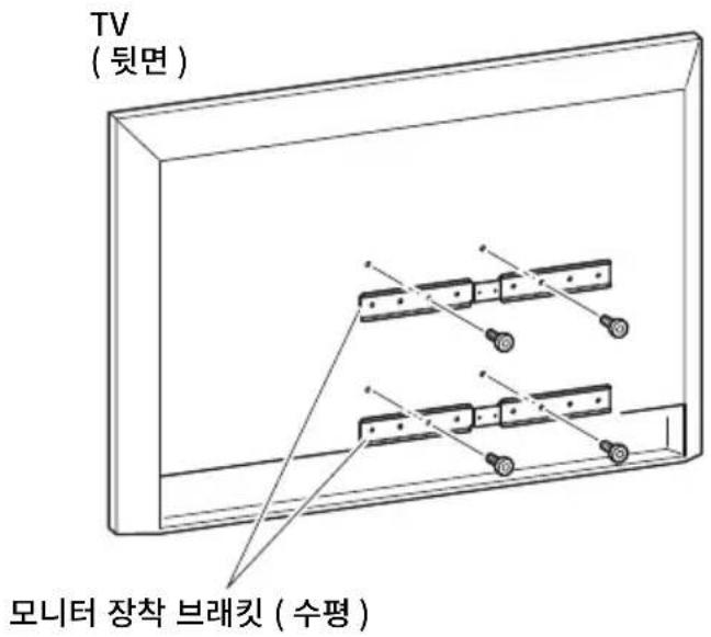 YAMAHA CS800 - 모니터 장착 브래킷 (수직), 모니터 장착 브래킷 (벽걸이 브래킷에 장착용) 및 벽걸이 브래킷에 포함된 나사를 사용하여 부착합니다. - 2