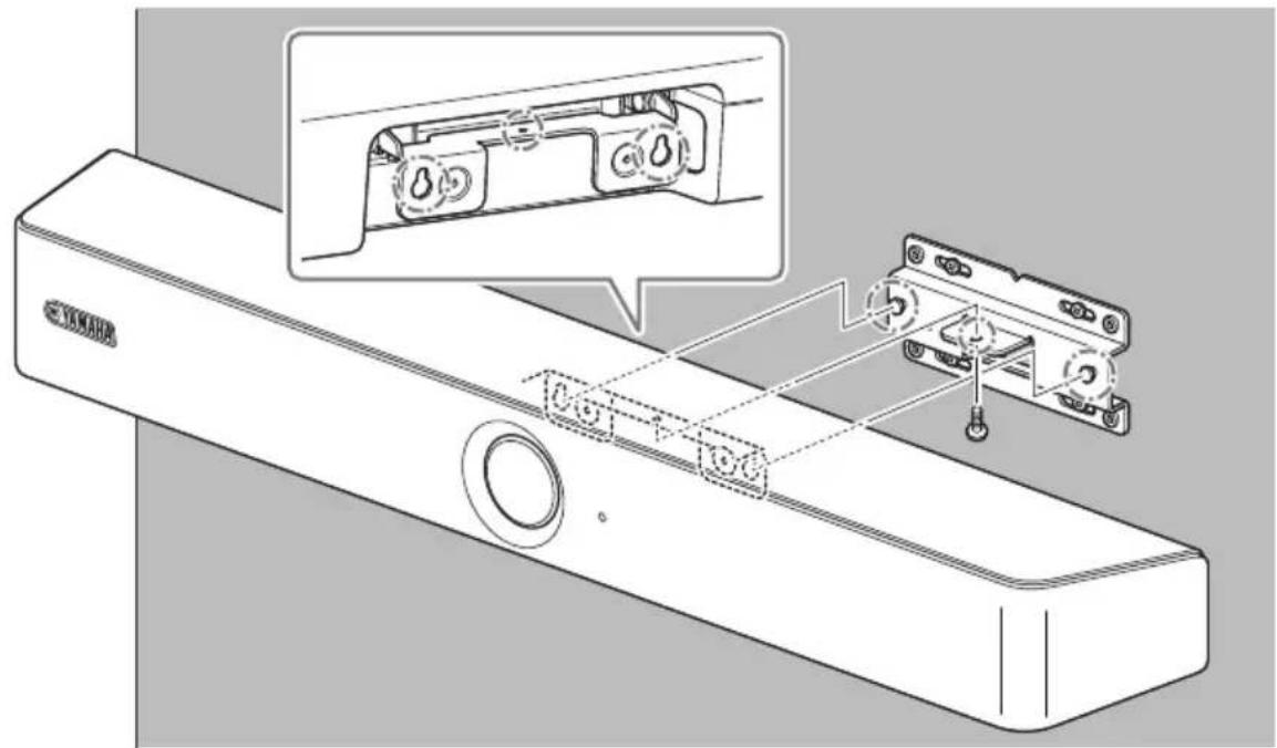 YAMAHA CS800 - Pendure o dispositivo no suporte instalado na etapa 1. - 1
