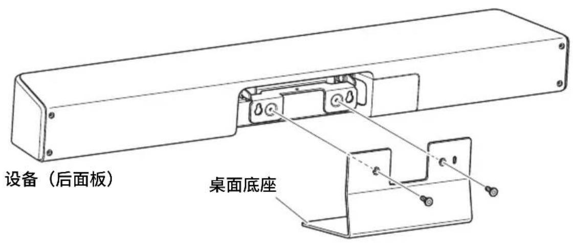 YAMAHA CS800 - 使用随附的螺钉，将桌面底座固定到设备上。 - 1