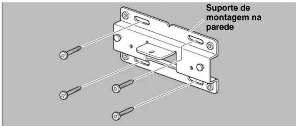 YAMAHA CS800 - Fixe o suporte de montagem na parede. - 1