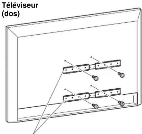 YAMAHA CS800 - Fixez le support de montage pour moniteur (vertical), le support de montage pour moniteur (pour le montage sur le support de montage mural) et le support de montage mural avec les vis de montage fournies avec ces éléments. - 2