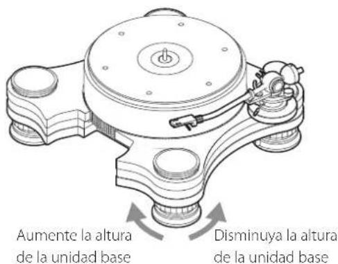 Esoteric Grandioso T1 - Ajuste las alturas de las patas de la unidad base de modo que el Plato quede nivelado. - 1