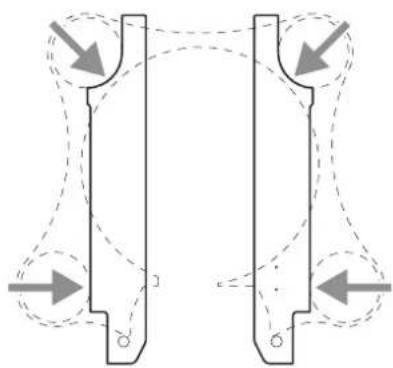 Esoteric Grandioso T1 - Place the installation rails between the base unit feet. - 3