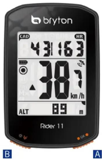 Bryton Rider 11 - Fonctions principales de rider 11 - 2