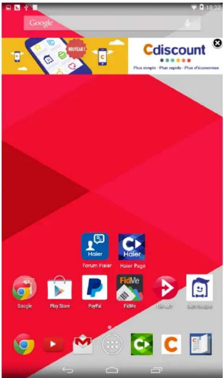 HAIER C Display E701 - a. Écran d'accueil - 1
