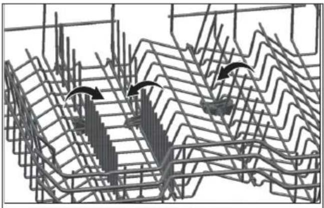 TEKA DFI 46950 - Tiges rétractables du panier supérieur - 1