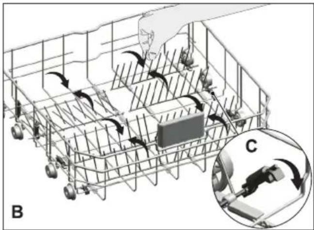 TEKA DFI 46950 - Tiges rétractables du panier inférieur - 2