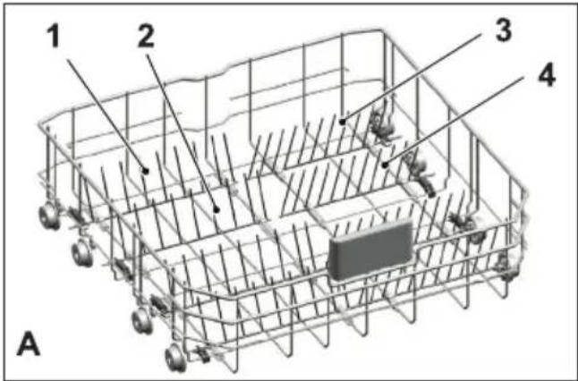 TEKA DFI 46950 - Tiges rétractables du panier inférieur - 1