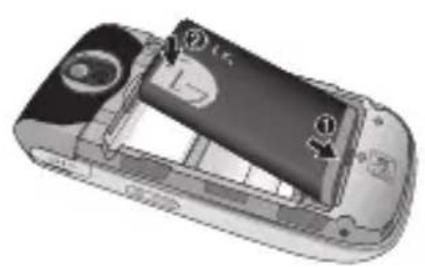 LG KP265C - Install the battery. - 2