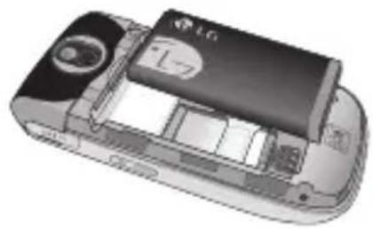 LG KP265C - Install the battery. - 1
