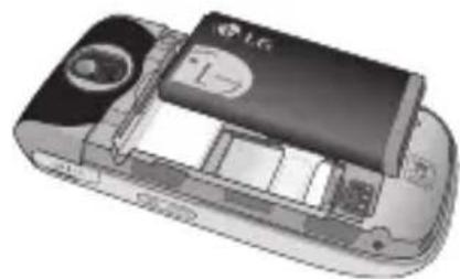 LG KP265C - Installez la batterie. - 1