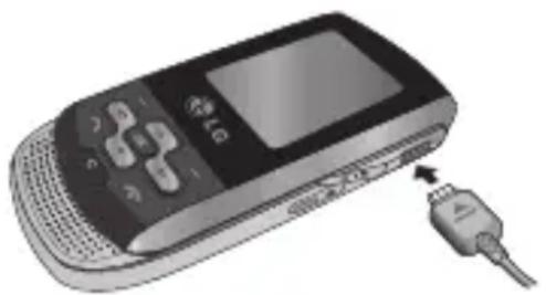 LG KP265C - Chargement de la batterie - 1