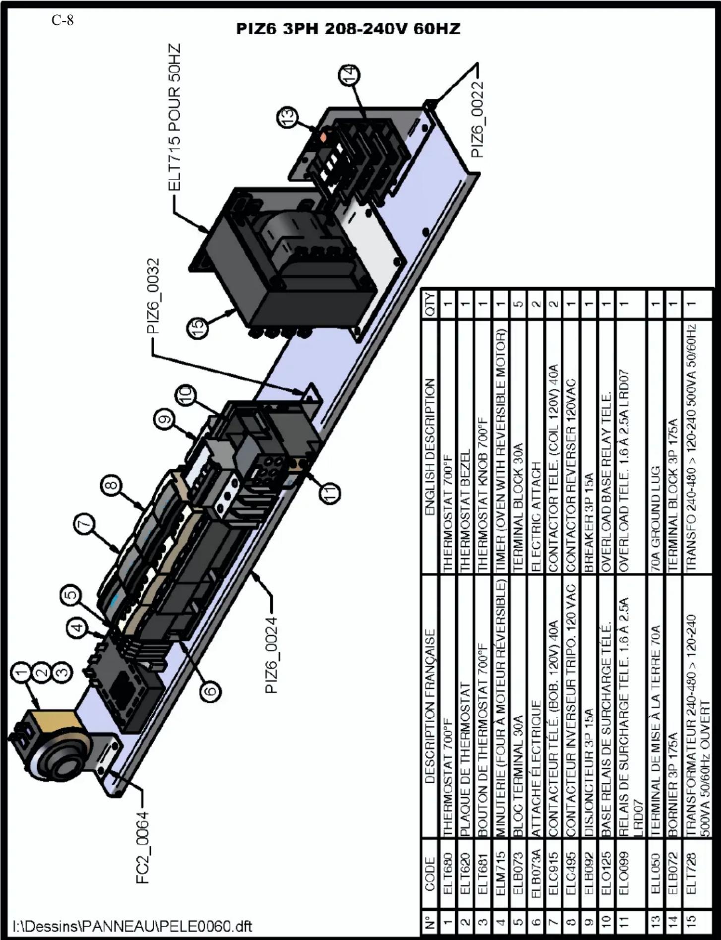 Doyon PIZ3 - PIZ3 1PH 208-240V 50/60HZ - 4