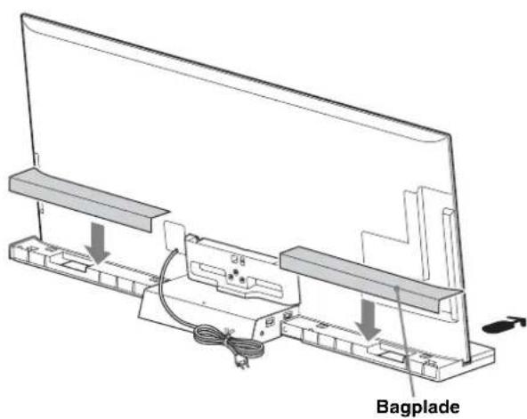 SONY SUB461S - Fastgor bagpladen til tv-bordet. (Kun for model SU-B551S) - 1
