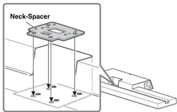 SONY SUB461S - Position the Neck-Spacer on the TV Stand. - 1