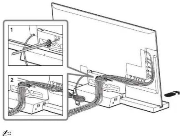 SONY SUB461S - De kabels samenbinden. - 1