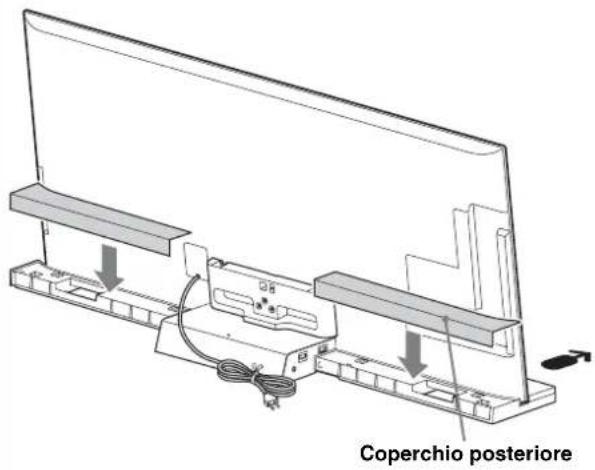 SONY SUB461S - Installare il coperchio posteriore sul supporto per tevisore. (Solo per il modello SU-B551S) - 1