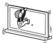 SONY SUB461S - Não se apoie nem se pendure no televisor com o televisor instalado no suporte de televisor. - 1