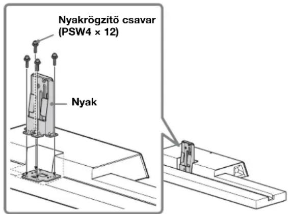 SONY SUB461S - A nyaki távtó felszerelése a TV-allyványra. - 2