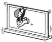 SONY SUB461S - Ne vous appuyez pas sur le téléviseur et ne vous suspendez pas au support TV. - 1