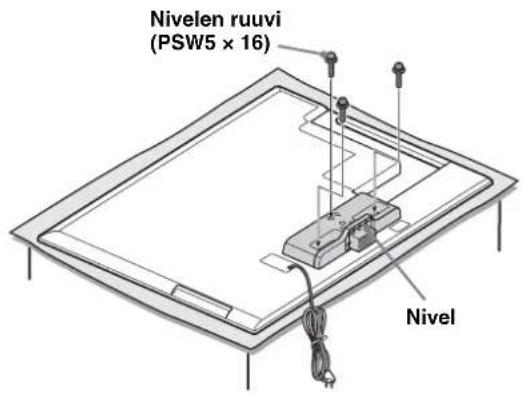 SONY SUB461S - Kaulaosan aluslevyn sjoittaminen televisionjalustaan. - 4