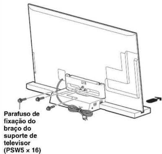 SONY SUB461S - Fixe o televisor e o suporte de television com osTRS parafudos de fixacao do braço do suporte de television (PSW5 x 16) (fornecidos). - 1