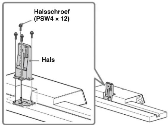 SONY SUB461S - Plaats het halsvulplaatje op det tv-standard. - 2