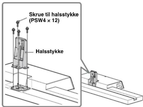 SONY SUB461S - Anbring afstandspladen til halsstykket på tv-bordet. - 2