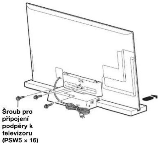 SONY SUB461S - Upevněte televizor a stojan televizoru pomoci tri šroubů pro prípojení podpěry k televizoru (PSW5 × 16) (současti dodávky). - 1