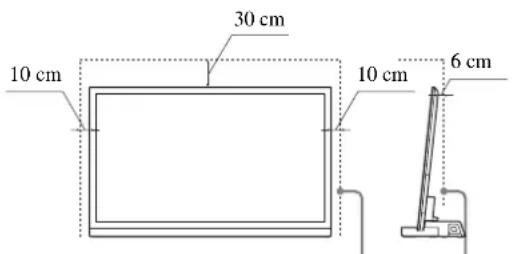 SONY SUB461S - Deje el espacio adecuado alrededor del televisor para permitir una buena circulacion del aire. - 1