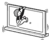 SONY SUB461S - Ikke len deg på erller heng fra TV-en\ när den er montert på TV-stativet. - 1