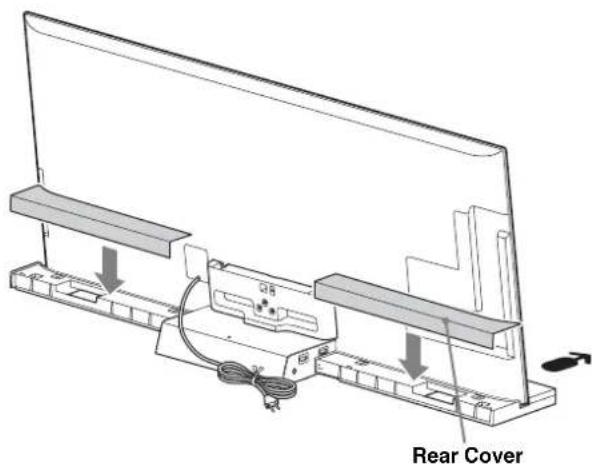 SONY SUB461S - Attach the Rear Cover to the TV Stand. (For SU-B551S model only) - 1