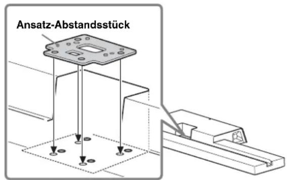 SONY SUB461S - Platzieren Sie das Ansatz-Abstandsstück auf dem Fernsehsteller. - 1
