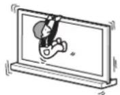 SONY SUB461S - Do not lean on or hang from the TV with the TV installed on the TV Stand. - 1