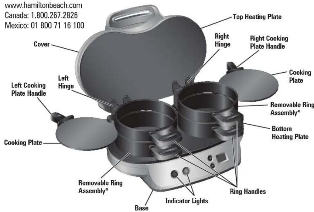HAMILTON BEACH 25490 - Parts and Features - 1