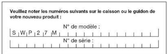 Sun Joe SWP27M - Numéros de modèle et de série - 1