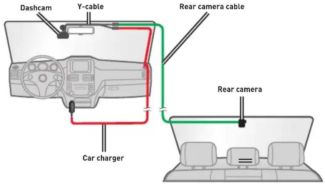 MAGELLAN MiVue 480D - Connect the cables. - 1