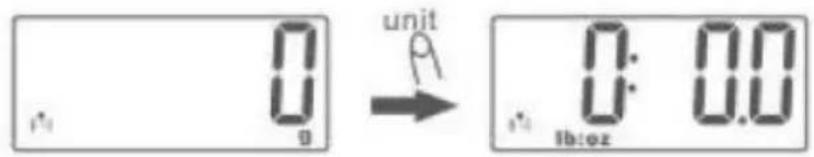 Perel VTBAL105 - De weegeenheden omschakelen - 1