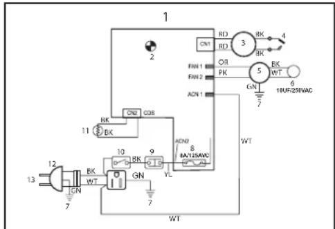 STANLEY ST70TKFAE - WIRING DIAGRAM - 1