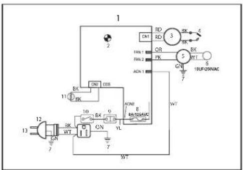 STANLEY ST70TKFAE - SCHEMA ÉLECTRIQUE - 1